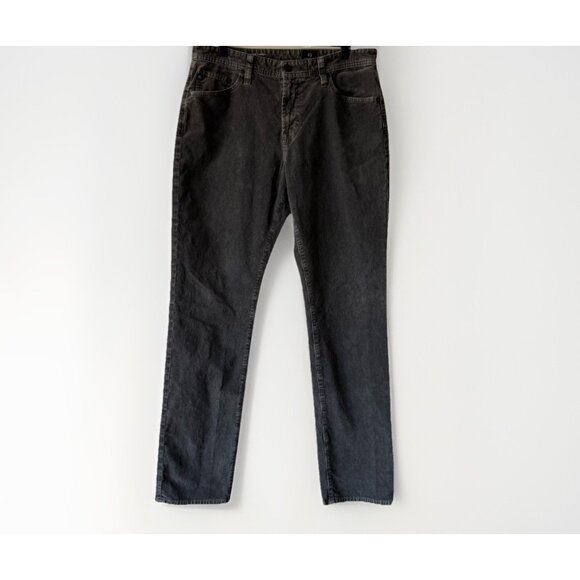 AG Adriano Goldschmied The Everett Corduroy Pants Mens 33X34 Gray Office Casual - Picture 1 of 14